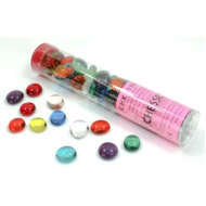 Chessex Gaming Glass Stones in Tube - Assorted Crystal (40)