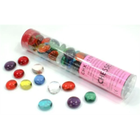 Chessex Gaming Glass Stones in Tube - Assorted Crystal (40)