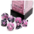 Chessex Gemini Mini-Polyhedral Black-Pink/white 7-Die Set
