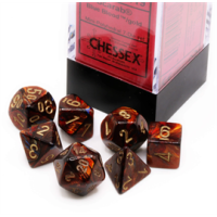 Chessex Scarab Mini-Polyhedral Blue Blood/gold 7-Die Set