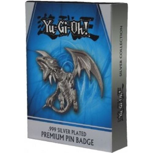 Yu-Gi-Oh! Blue Eyes White Dragon Silver Plated XL Premium Pin Badge
