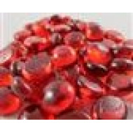 Chessex Gaming Glass Stones in Tube - Crystal Red (40)
