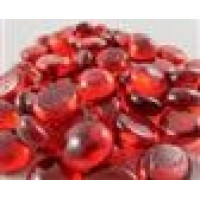 Chessex Gaming Glass Stones in Tube - Crystal Red (40)