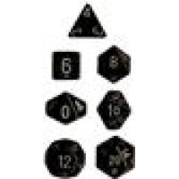 Chessex Opaque Polyhedral 7-Die Sets - Black w/gold