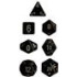 Chessex Opaque Polyhedral 7-Die Sets - Black w/gold