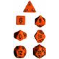 Chessex Opaque Polyhedral 7-Die Sets - Orange w/black