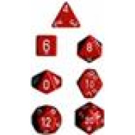 Chessex Opaque Polyhedral 7-Die Sets - Red w/white