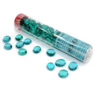 Chessex Gaming Glass Stones in Tube - Crystal Teal (40)