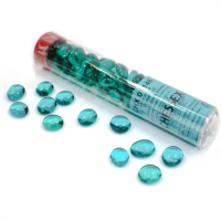 Chessex Gaming Glass Stones in Tube - Crystal Teal (40)