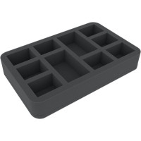 45 mm Half-Size foam tray with 10 compartments