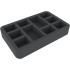 45 mm Half-Size foam tray with 10 compartments