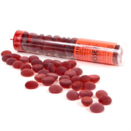 Chessex Gaming Glass Stones in Tube - Frosted Crystal Red (40)