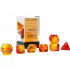 Gemini Polyhedral Translucent Red-Yellow/gold 7-Die Set