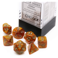 Chessex Glitter Mini-Polyhedral Gold/silver 7-Die Set