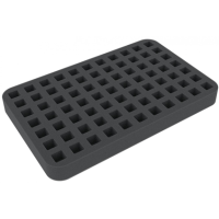 Half-size foam tray 77 square cut-outs for dice