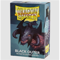 Dragon Shield Outer Sleeves - Matte Black (100 Sleeves)