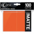 UP - Eclipse Matte Standard Sleeves: Pumpkin Orange (100 Sleeves)