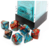 Chessex Gemini Mini-Polyhedral Red-Teal/gold 7-Die Set