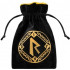 Runic Black And golden Velour Dice Bag