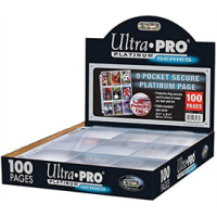 Secure Platinum - 9-Pocket Pages (3 Hole) Display (100 Pages) 
