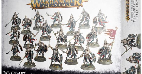 Warhammer Age Of Sigmar – Soulblight Gravelords – Squelettes Deathrattle – Boîte De 20 Figurines Plastique à Monter