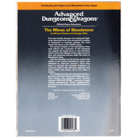 Advanced Dungeons And Dragons RPG: The Mines of Bloodstone