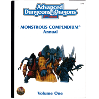 Advanced Dungeons And Dragons RPG 2nd Ed: Monstrous Compendium Annual Volume One